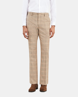 Prince of Wales beige suit pants