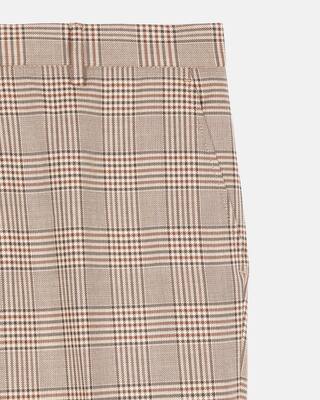 Prince of Wales beige suit pants