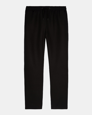 Black straight-leg pants
