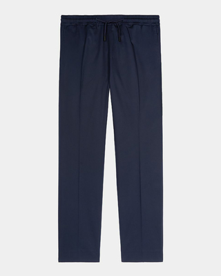 Navy straight-leg pants