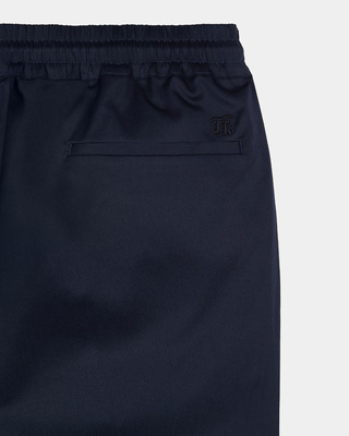 Navy straight-leg pants