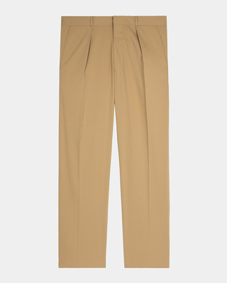 Beige pleated pants