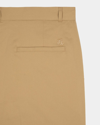 Beige pleated pants