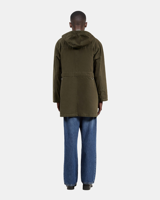 Khaki hooded parka
