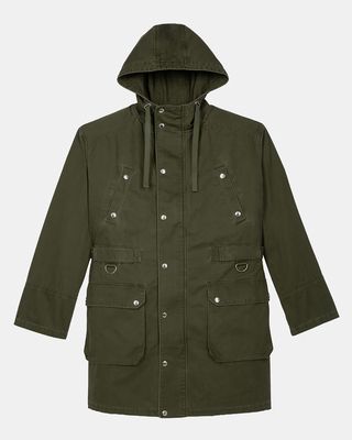 Khaki hooded parka