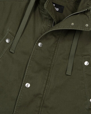 Khaki hooded parka