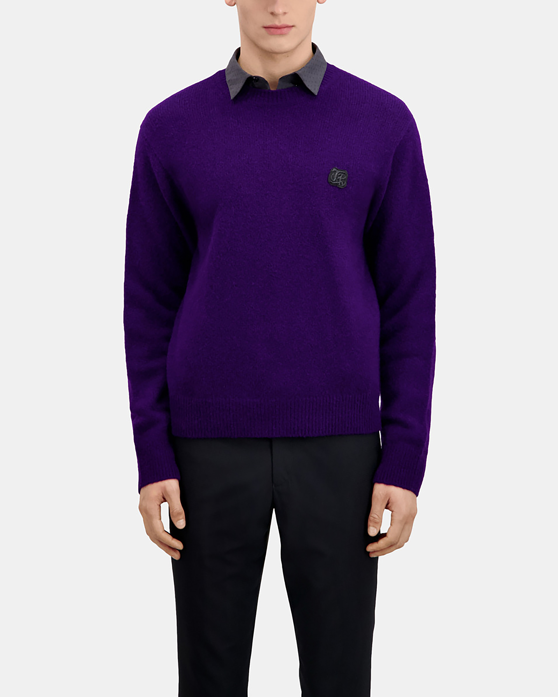 Purple wool and alpaga blend sweater