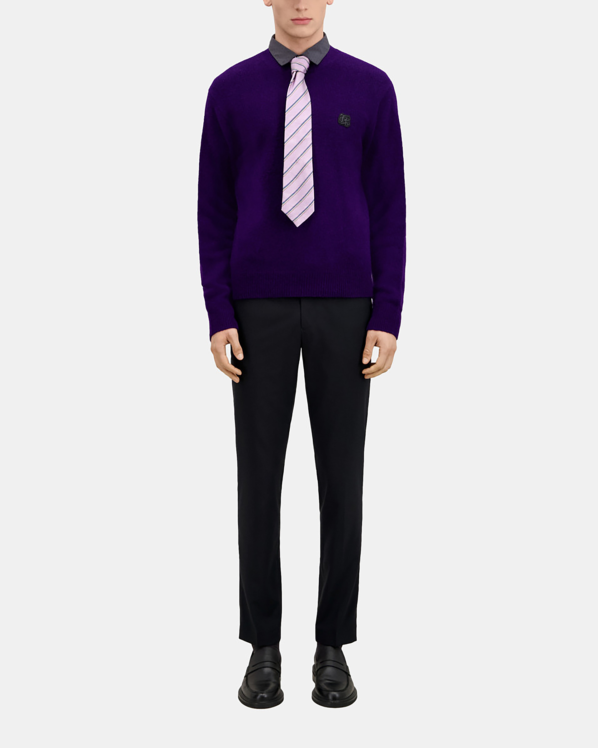 Purple wool and alpaga blend sweater