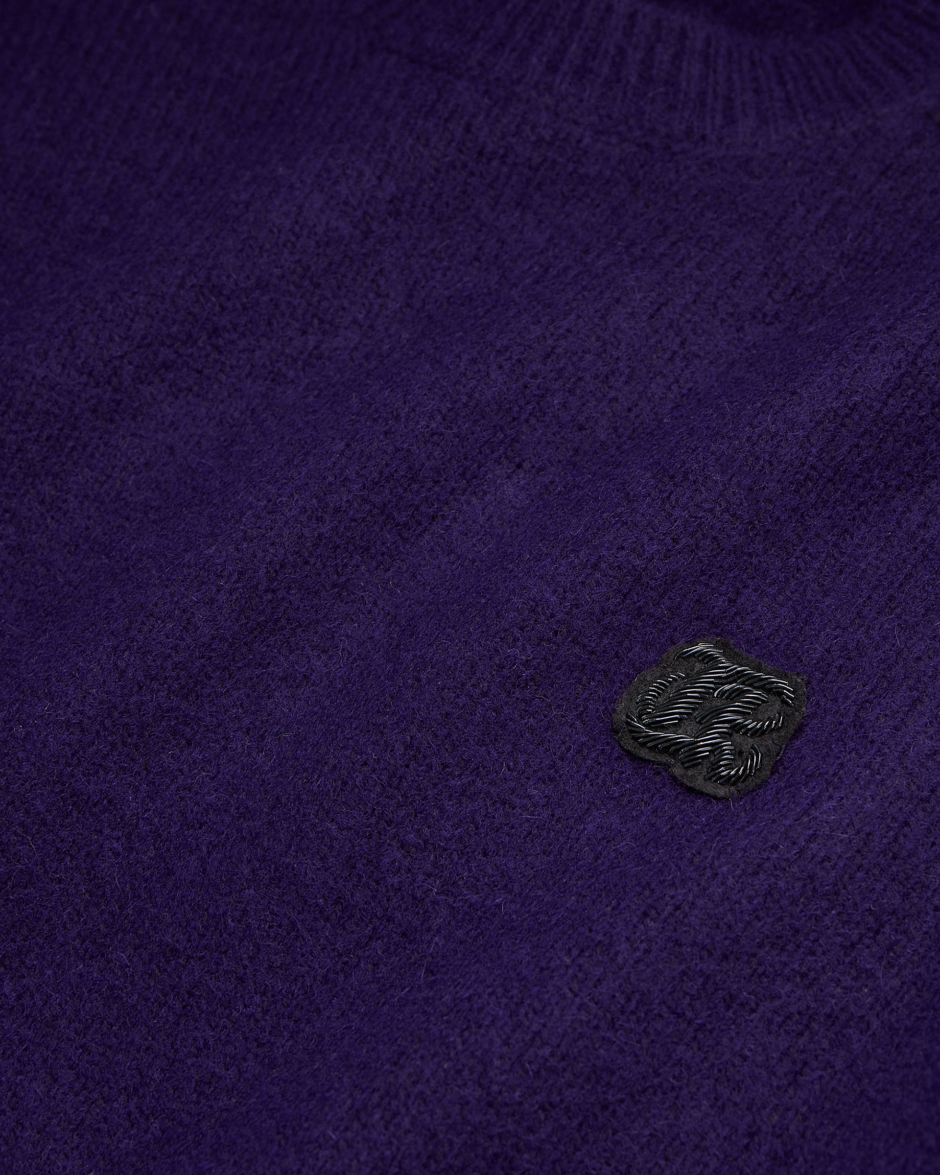 Purple wool and alpaga blend sweater