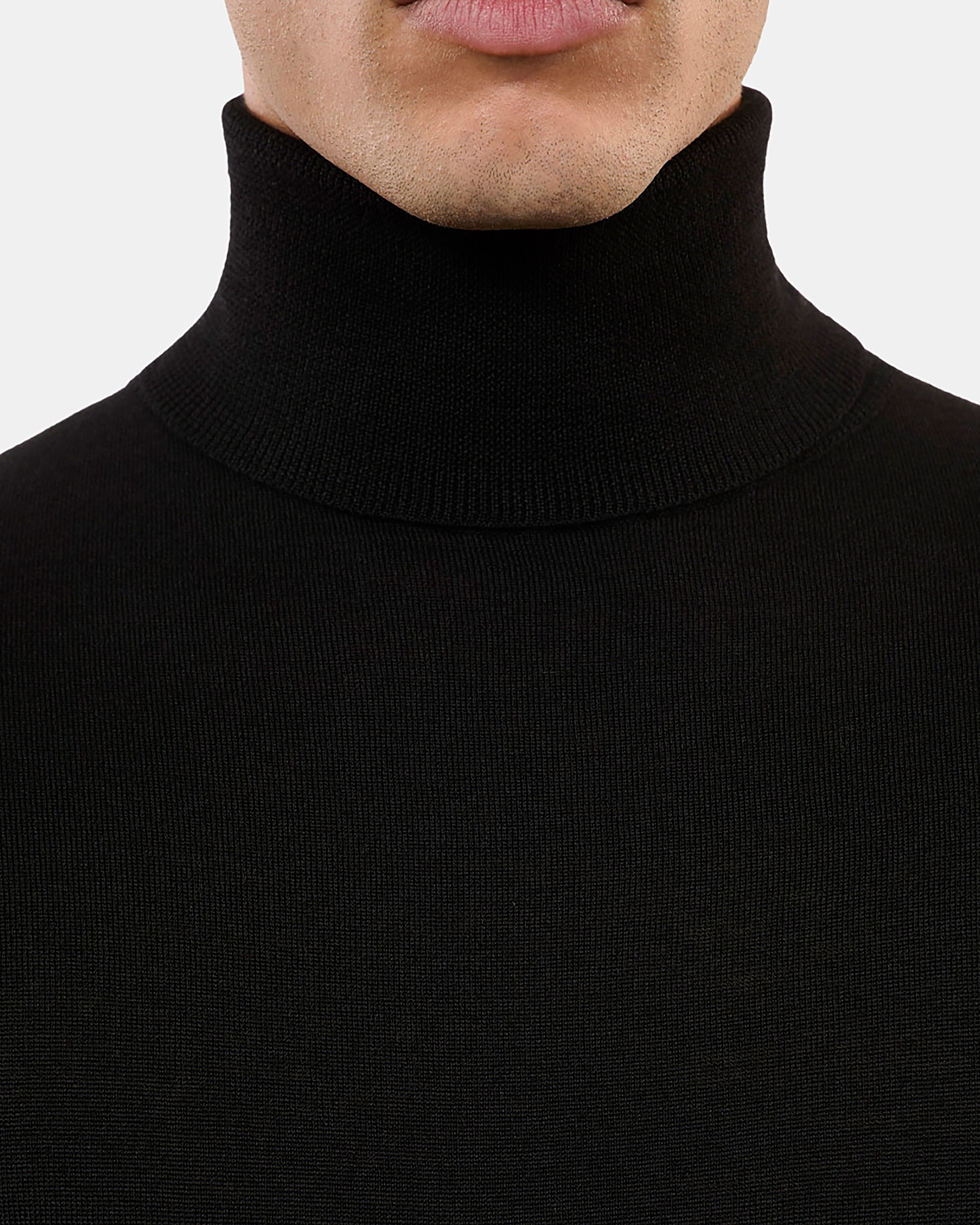 Black wool sweater
