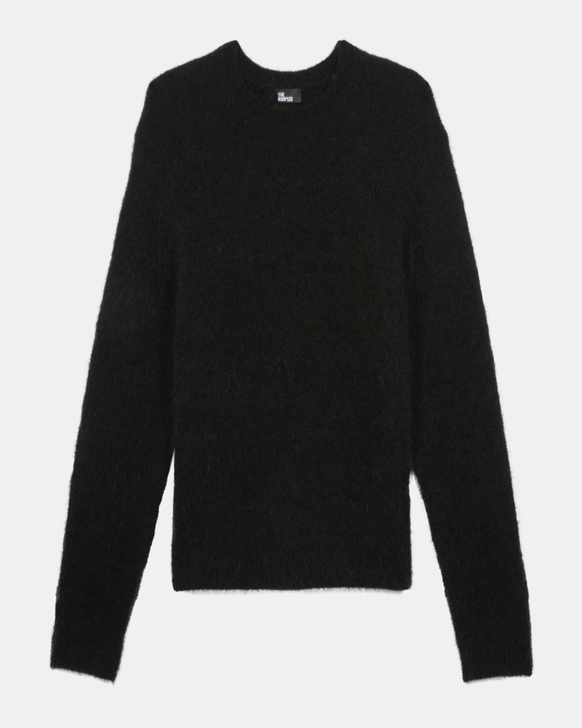 Black wool and mohair sweater