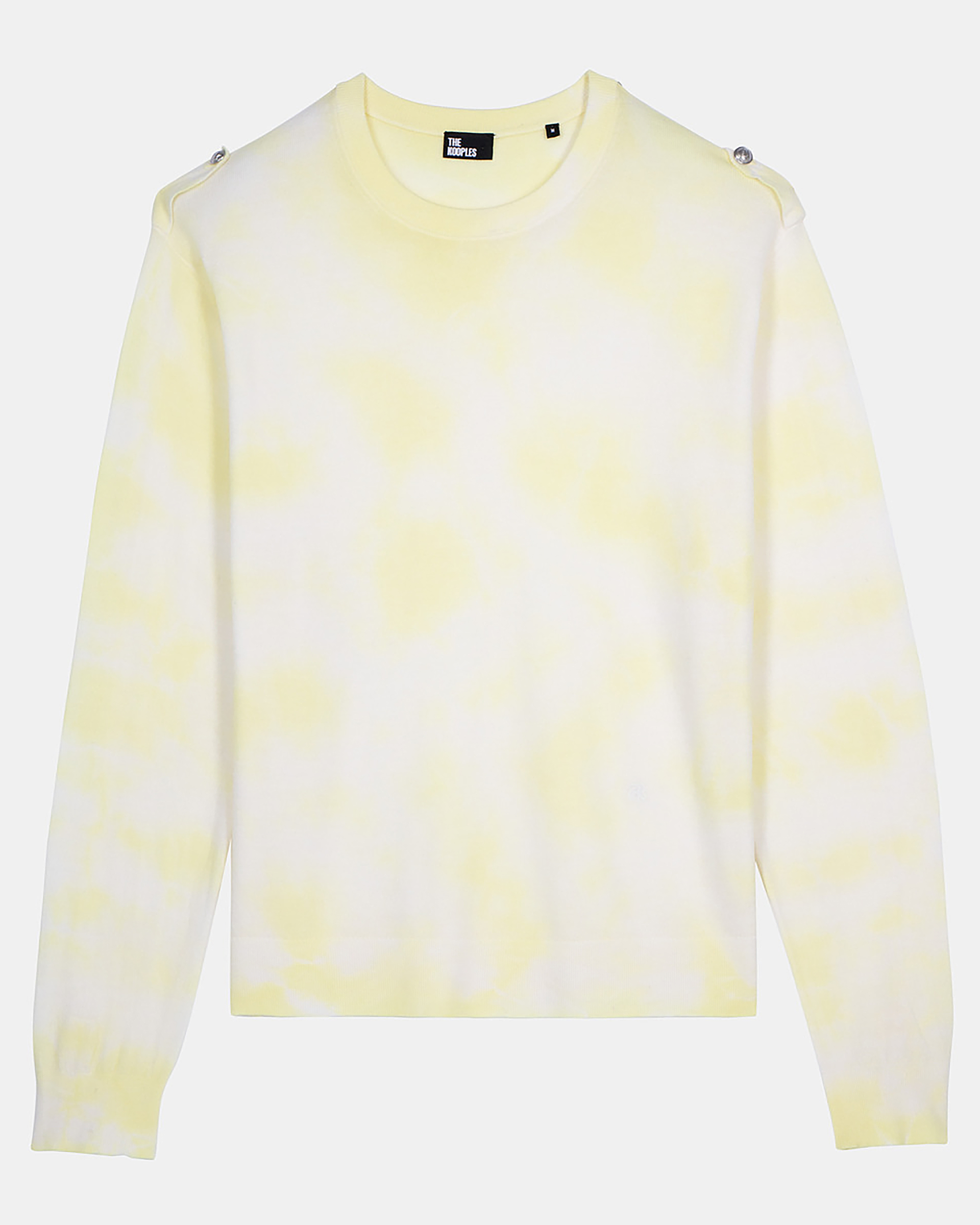 Yellow tie and dye merino wool sweater