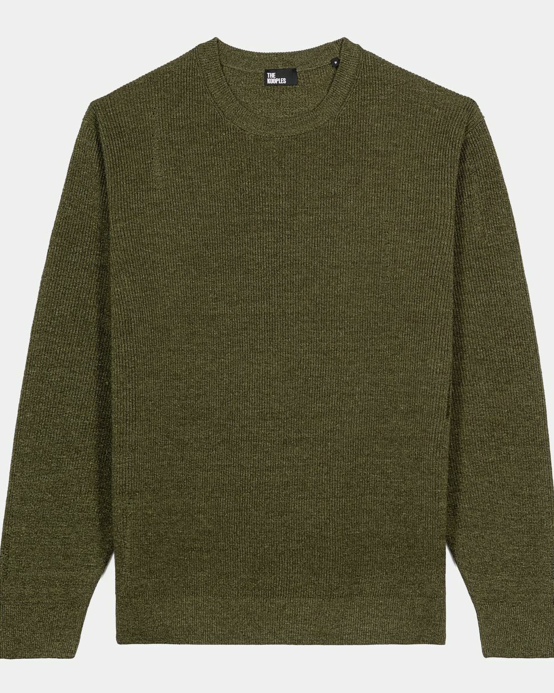 Khaki wool and linen sweater