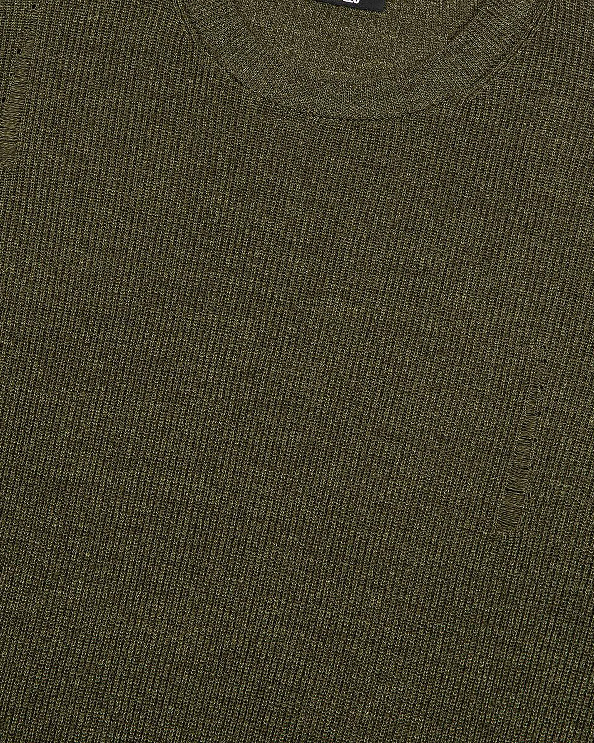 Khaki wool and linen sweater