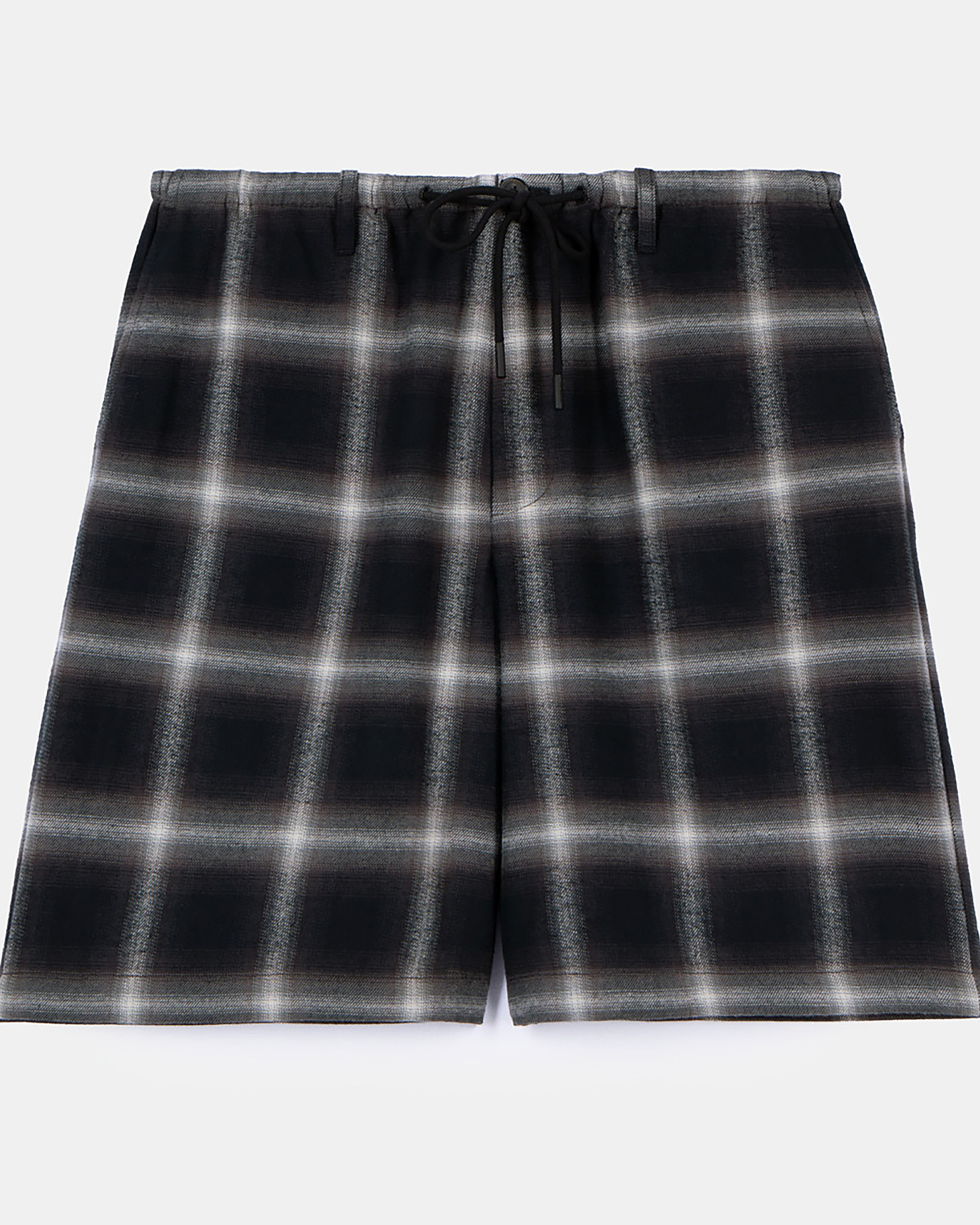 Black checked Bermuda shorts