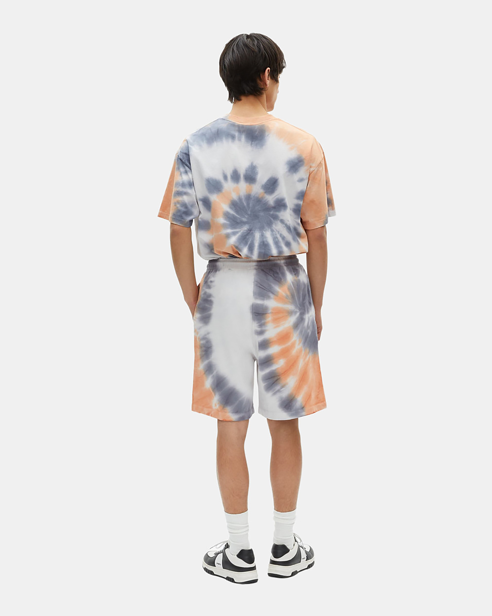 Blue tie-dye print shorts