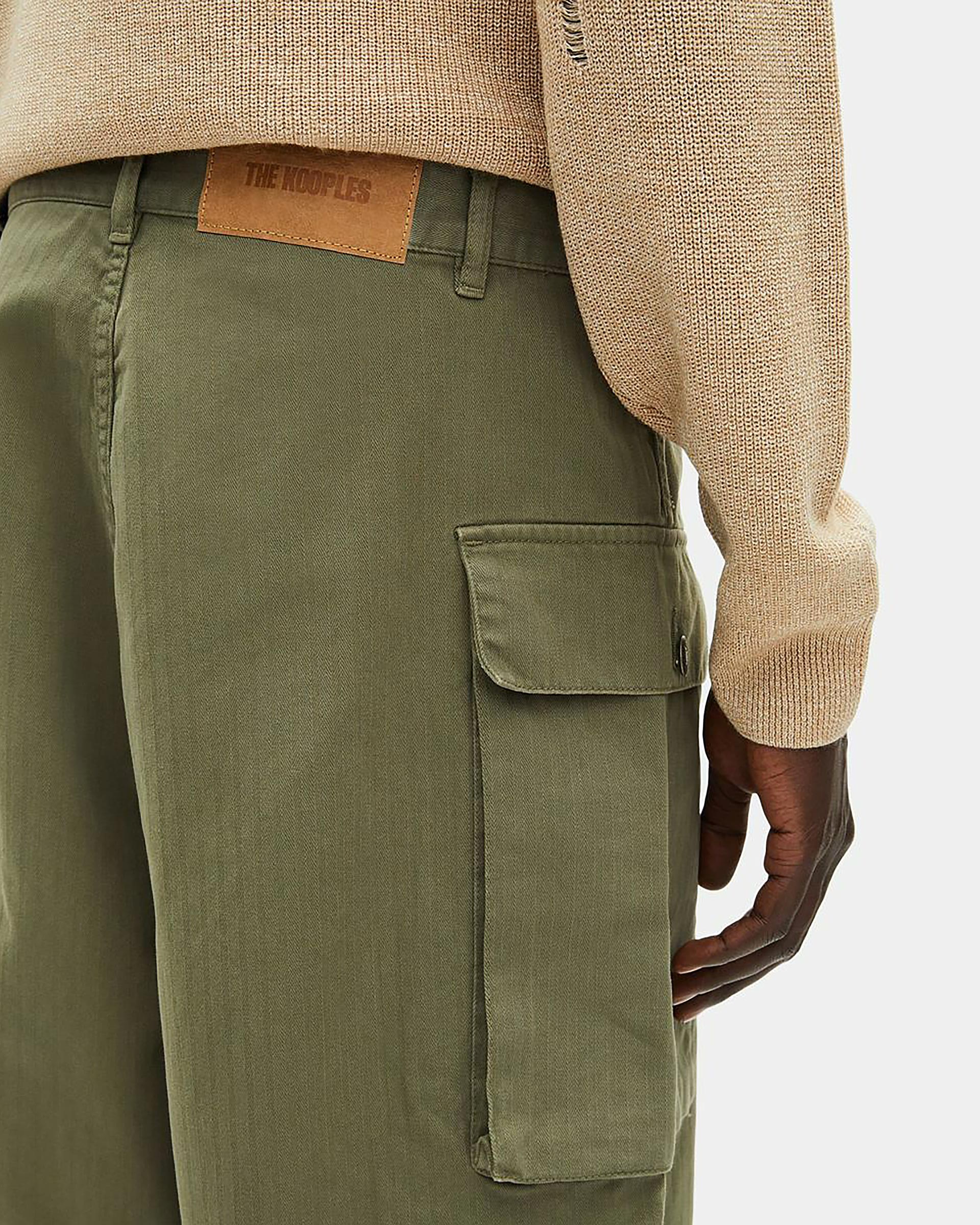 Khaki Bermuda cargo shorts