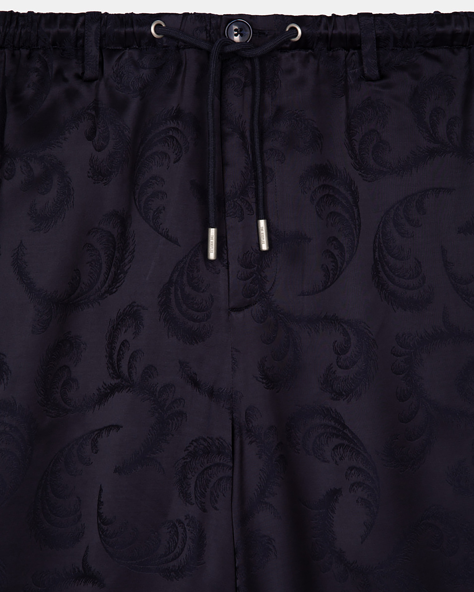 Navy jacquard shorts