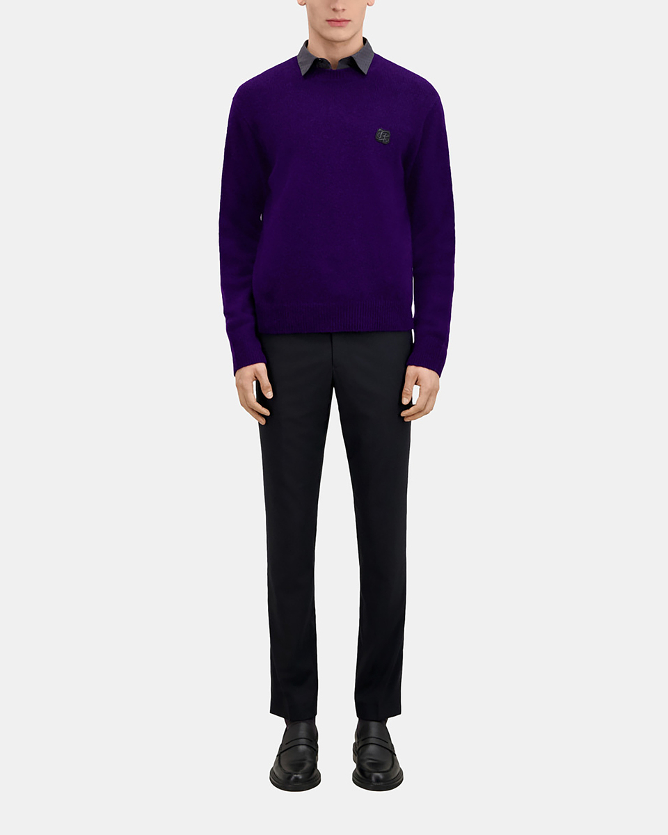Purple wool and alpaga blend sweater