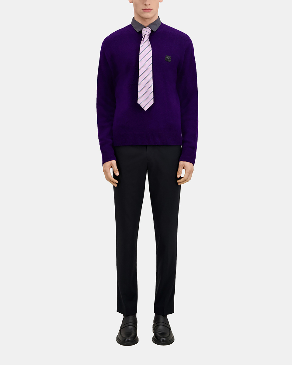 Purple wool and alpaga blend sweater