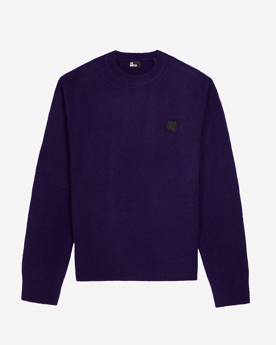 Purple wool and alpaga blend sweater