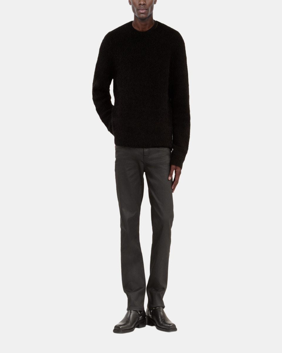 Black wool and mohair sweater