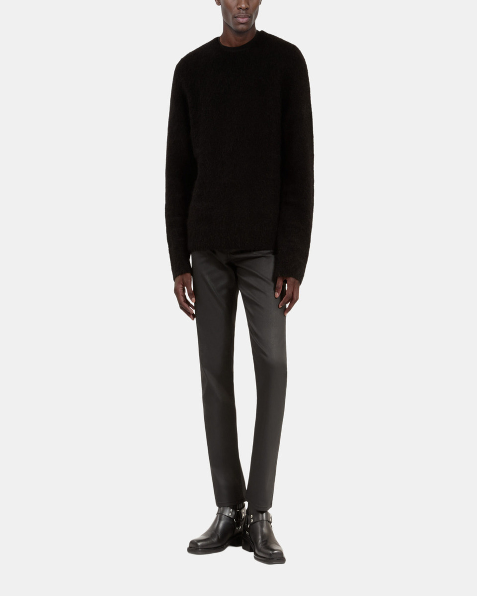 Black wool and mohair sweater