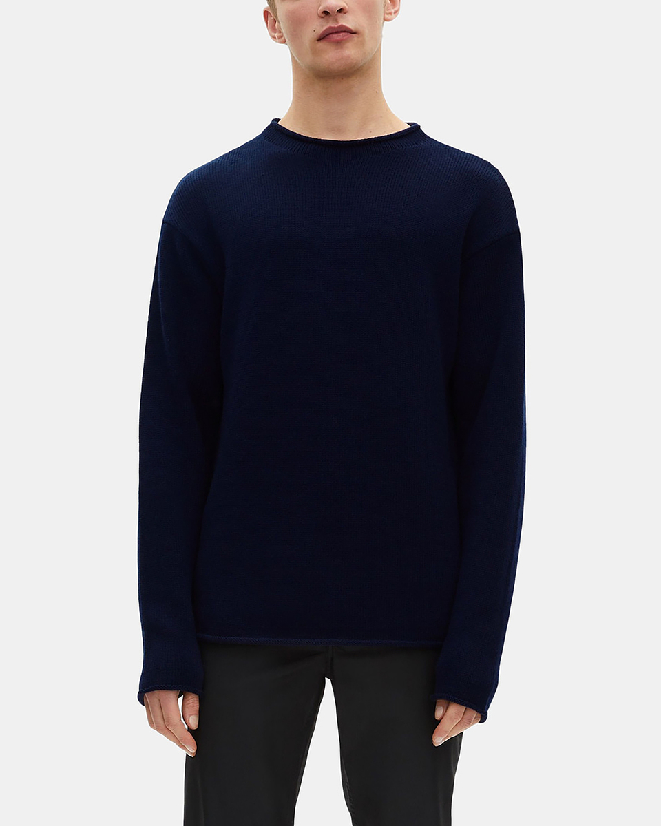 Navy wool sweater