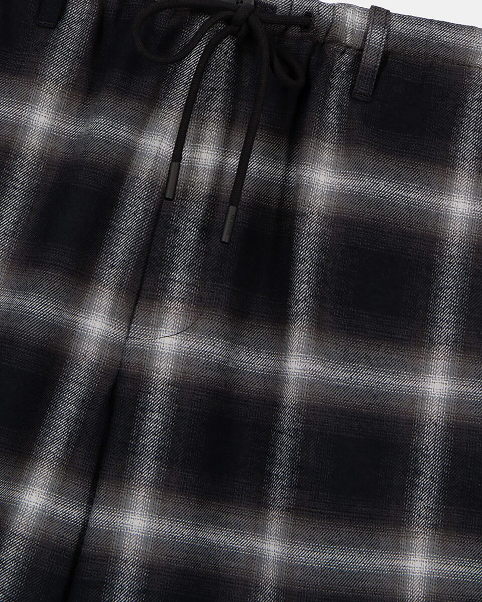 Black checked Bermuda shorts