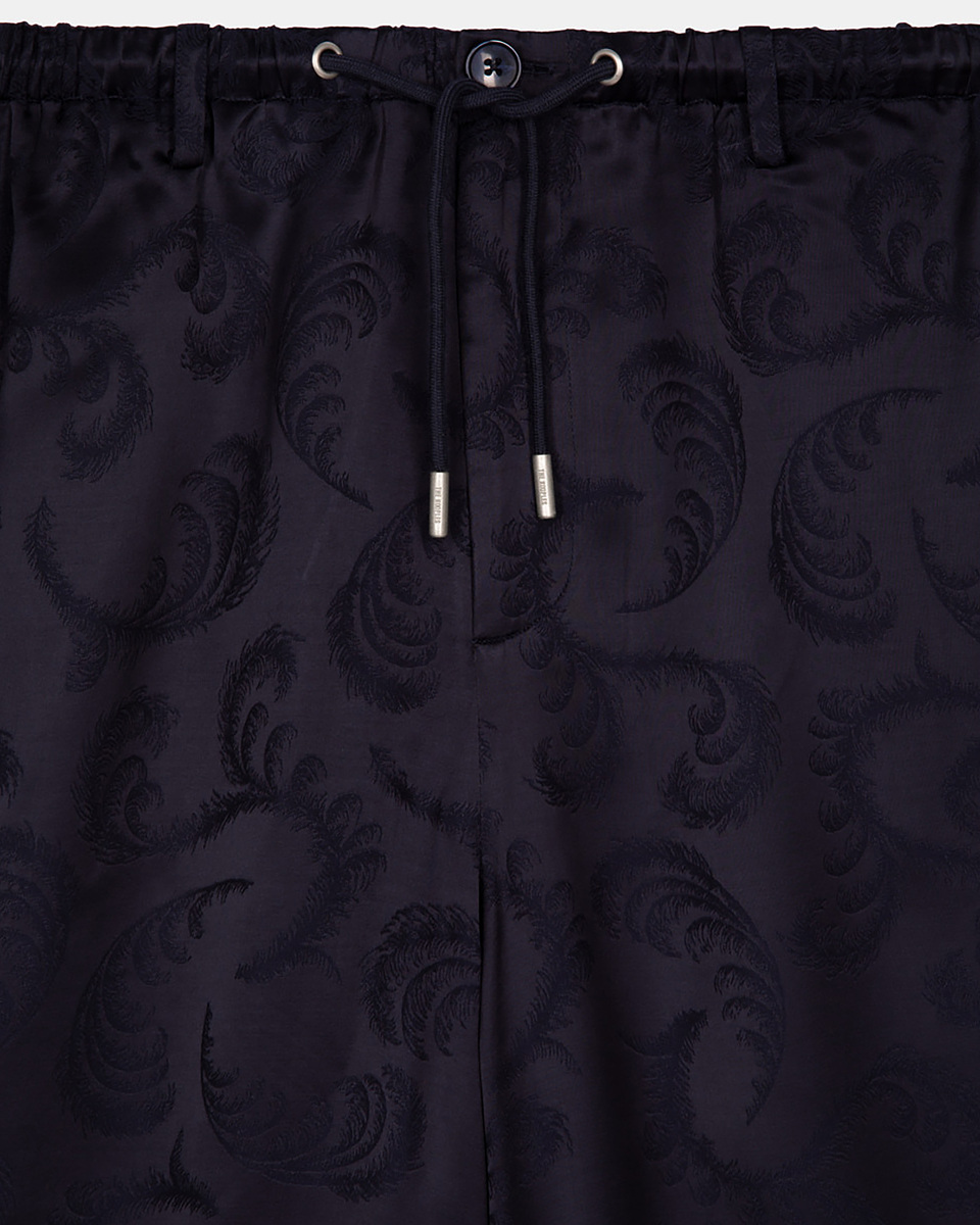Navy jacquard shorts