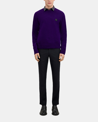 Purple wool and alpaga blend sweater