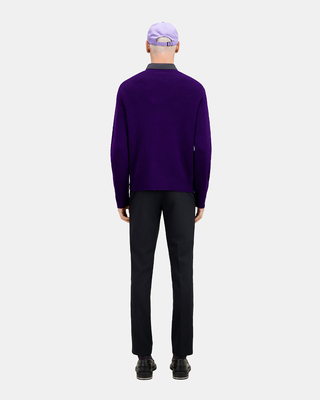 Purple wool and alpaga blend sweater