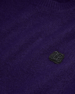 Purple wool and alpaga blend sweater