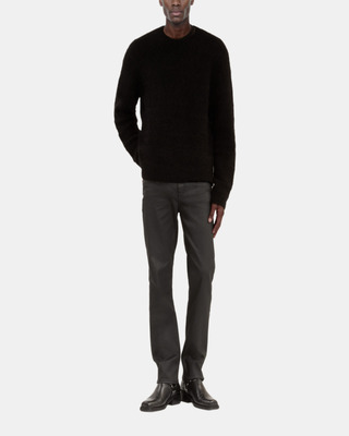 Black wool and mohair sweater