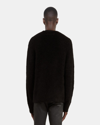 Black wool and mohair sweater