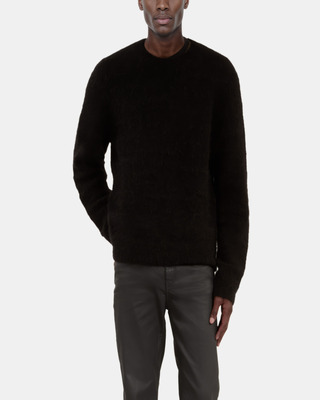 Black wool and mohair sweater