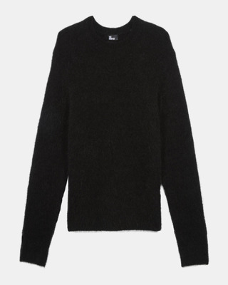 Black wool and mohair sweater