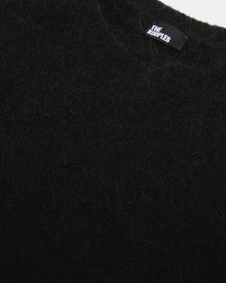 Black wool and mohair sweater