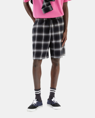 Black checked Bermuda shorts