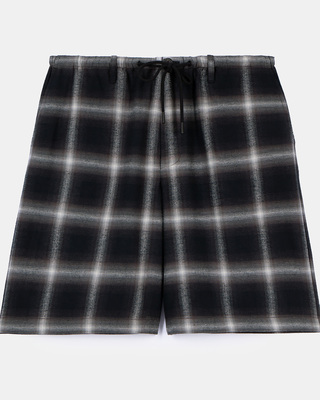 Black checked Bermuda shorts