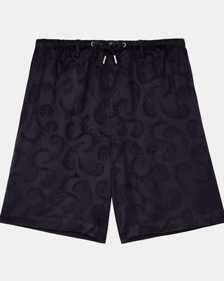 Navy jacquard shorts