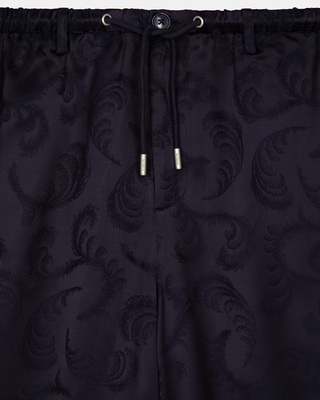 Navy jacquard shorts