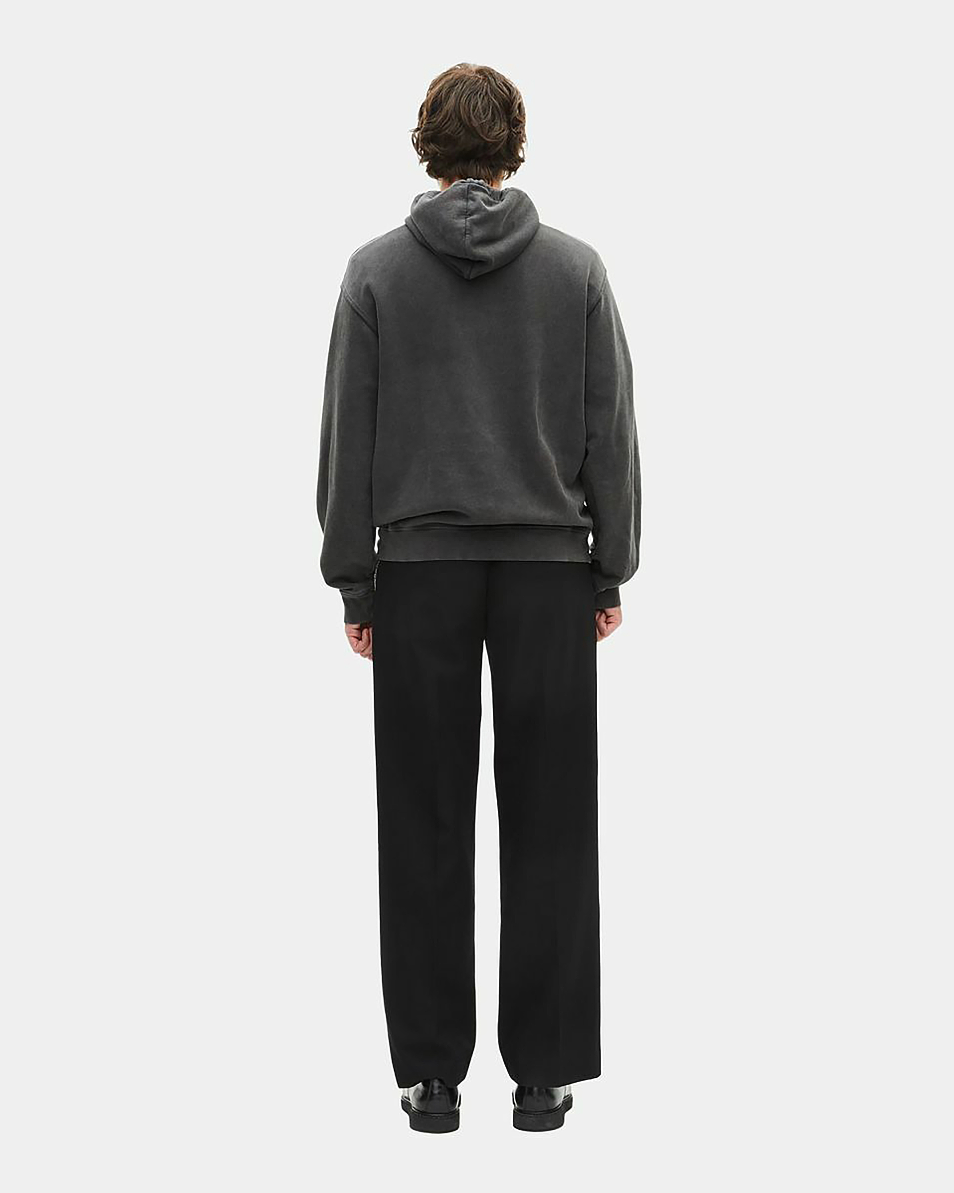 Hooded sweatshirt with black screen print