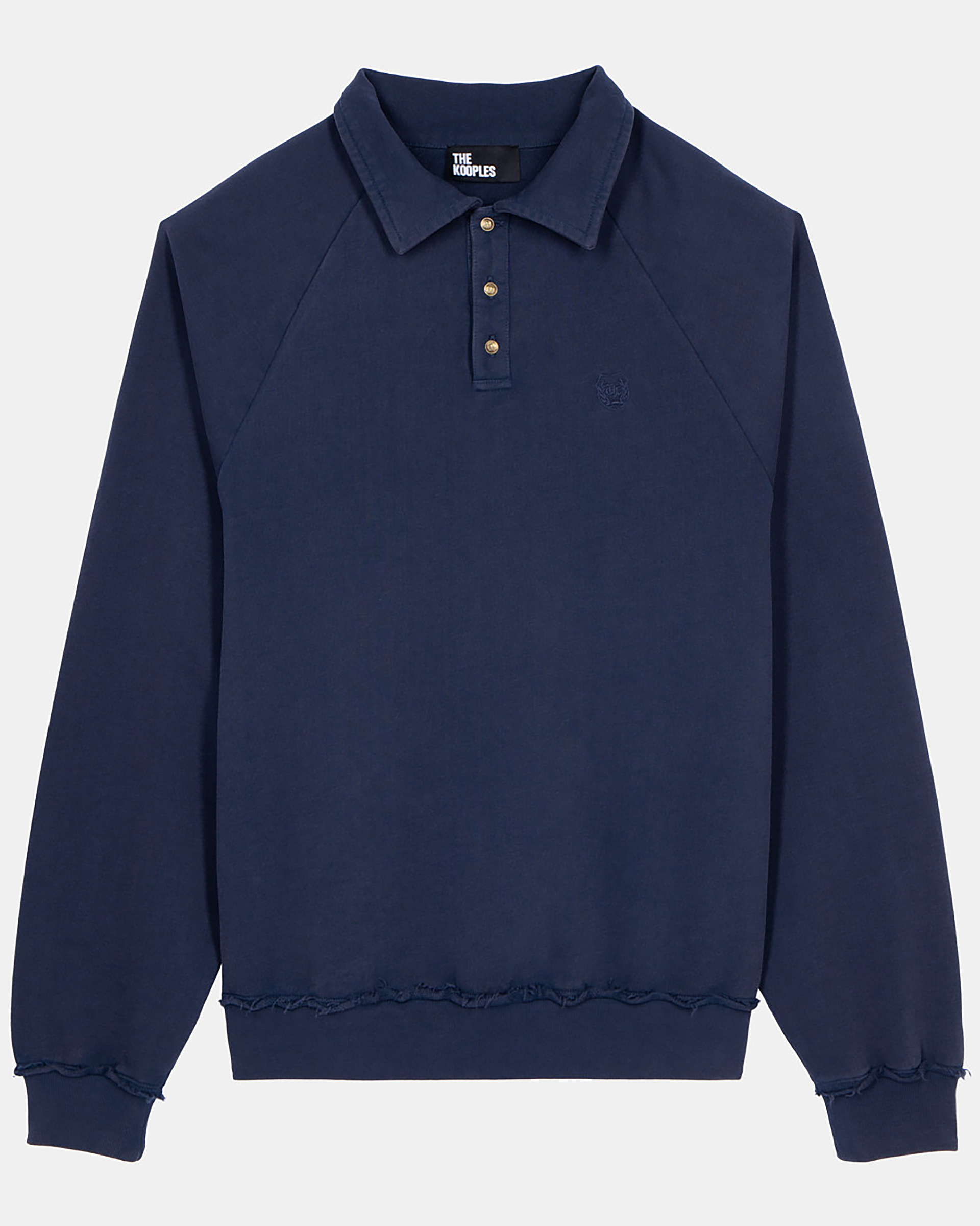 Navy blue polo neck sweatshirt