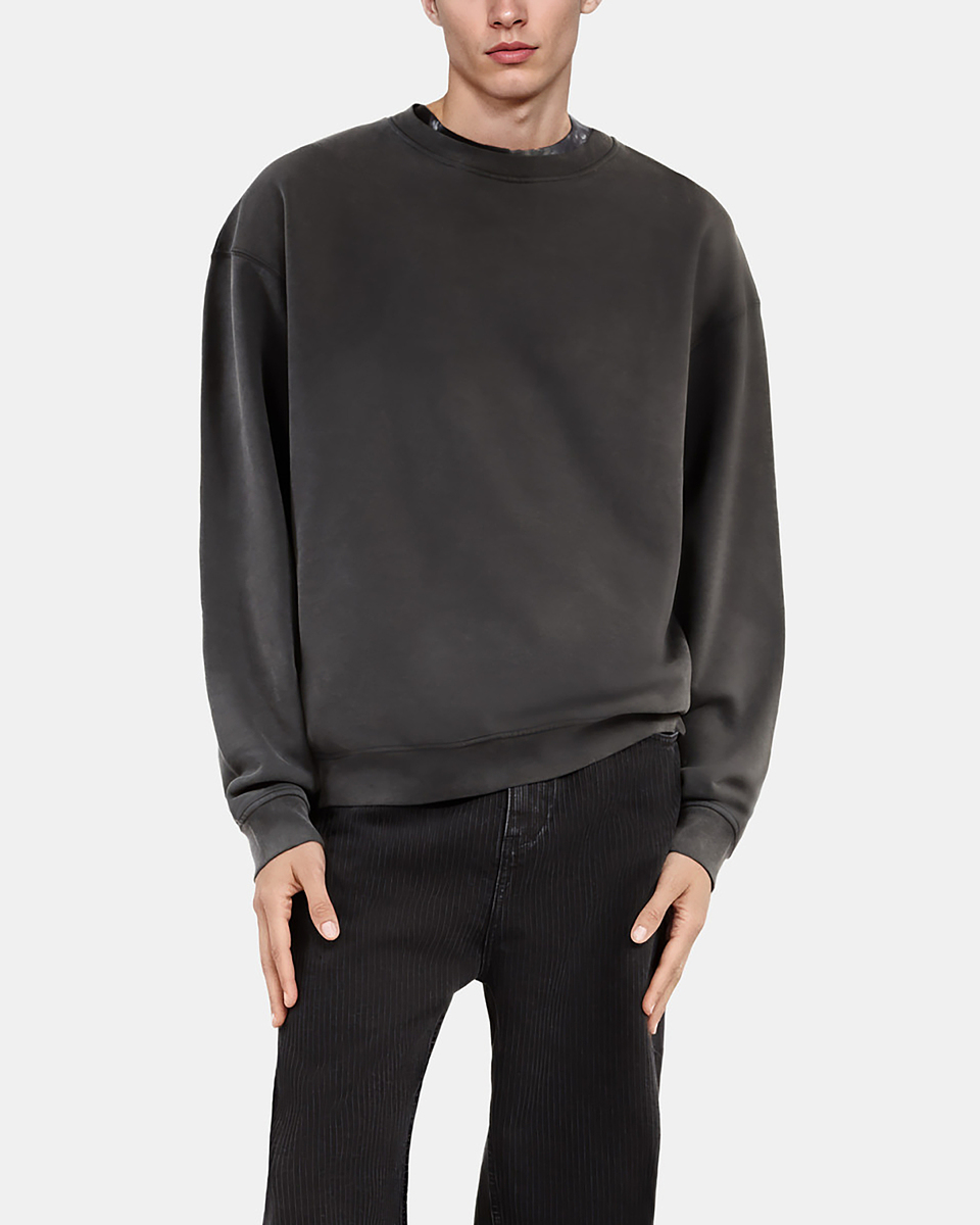 Sweatshirt with faded black screen print
