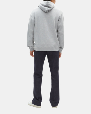 Grey embroidered logo hoodie