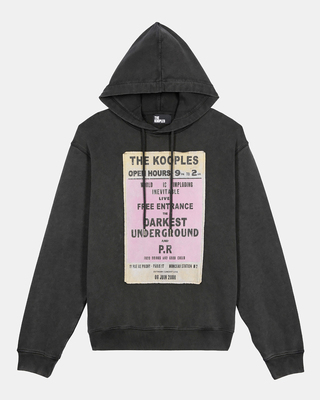 Hooded sweatshirt with black screen print