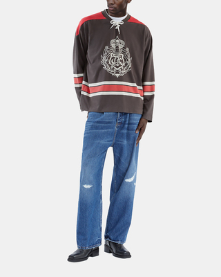 Sweatshirt with black crest