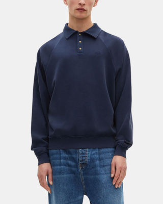 Navy blue polo neck sweatshirt