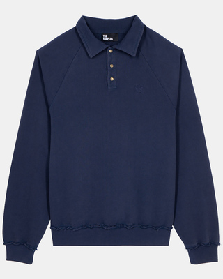 Navy blue polo neck sweatshirt